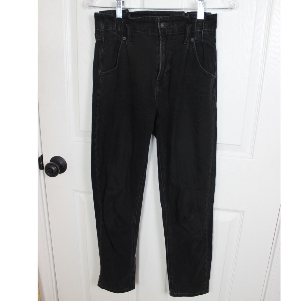 American‎ Eagle Outfitters Mom Jeans Womens Size 0 Black High Rise Denim